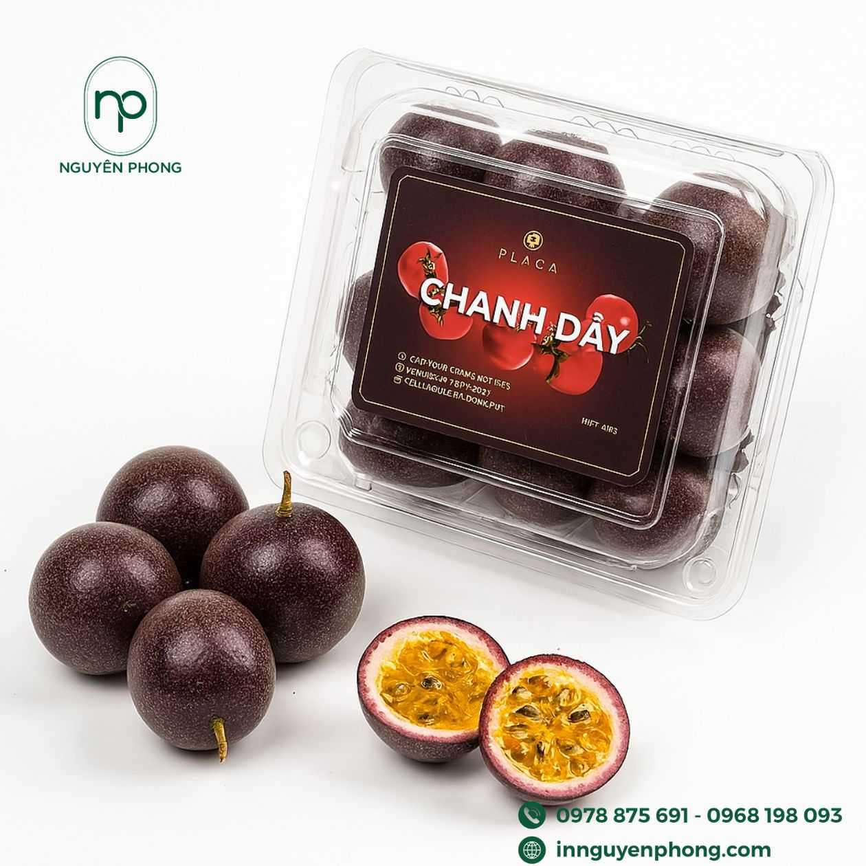 Tem nhãn sản phẩm chanh dây
